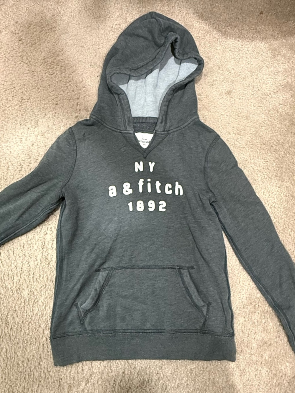Abercrombie & Fitch Dark Gray Kids Pullover Hoodie